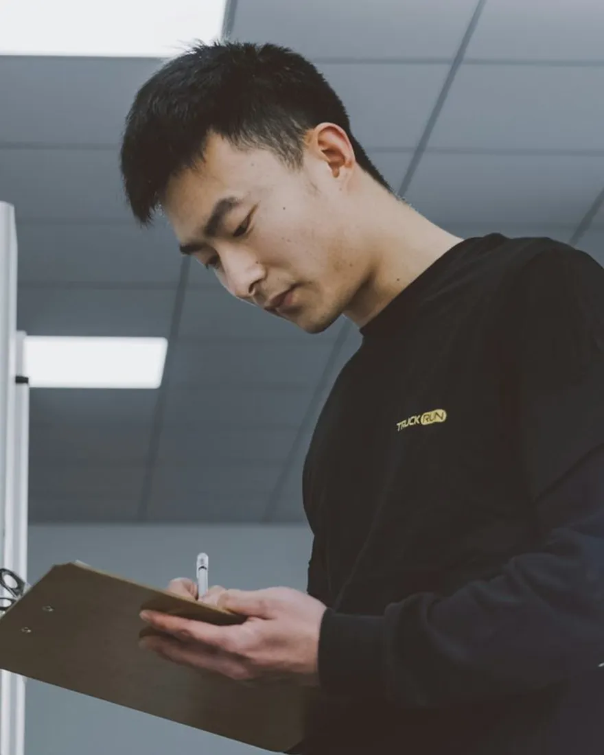 Auditor with a checklist during an audit